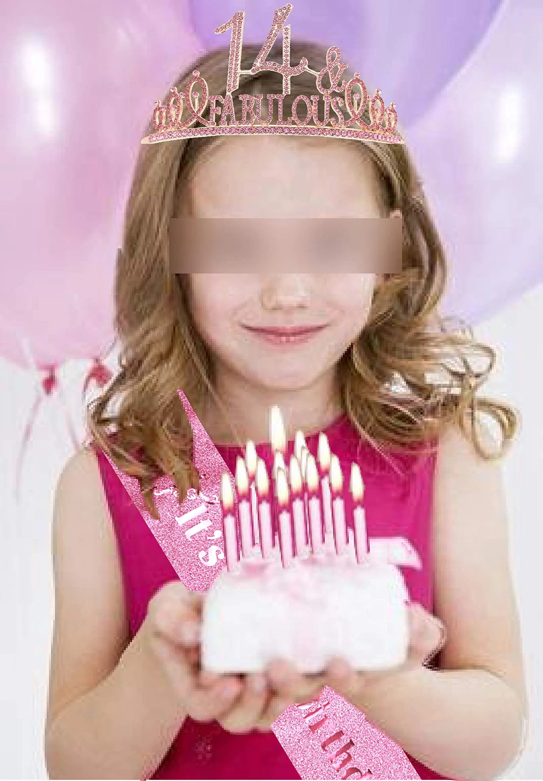 14th Birthday,14 Birthday Crown,14th Birthday Decorations for Girls,14 Birthday Tiara