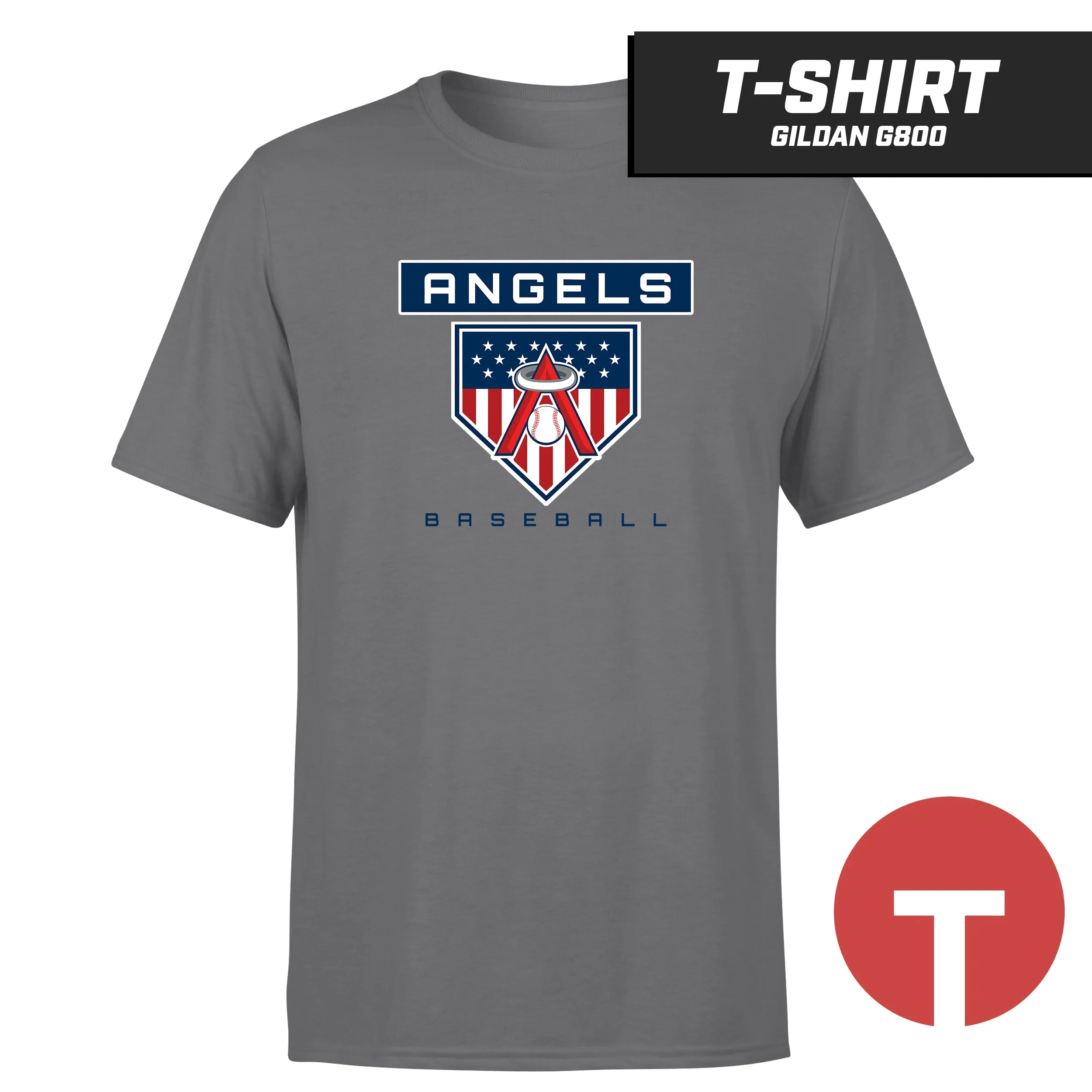 East Cobb Angels - LOGO 5 - T-Shirt Gildan G800