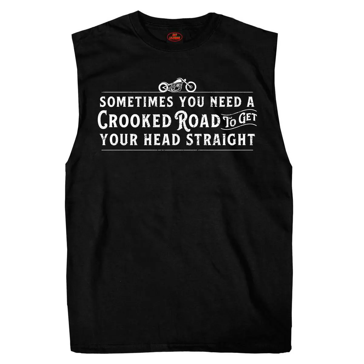 Hot Leathers GMT3438 Men’s Shooter Crooked Road Sleeveless Black Tank