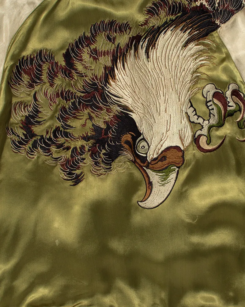 Japanese Repro Souvenir Jacket, Light Green with Eagle