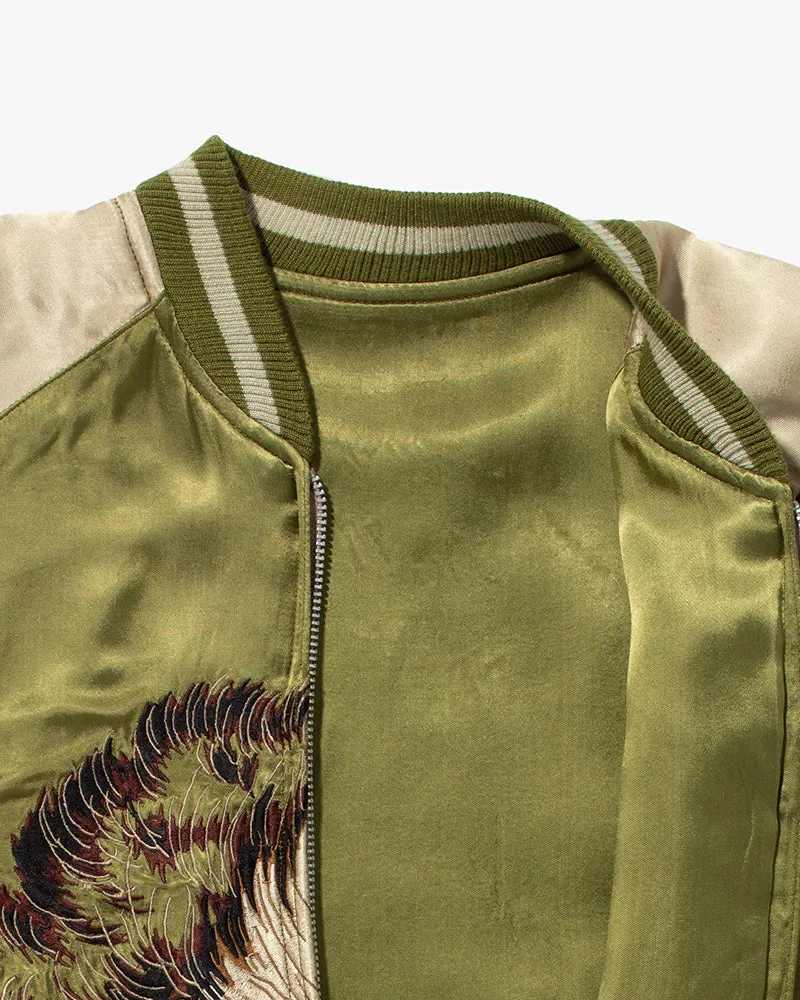 Japanese Repro Souvenir Jacket, Light Green with Eagle