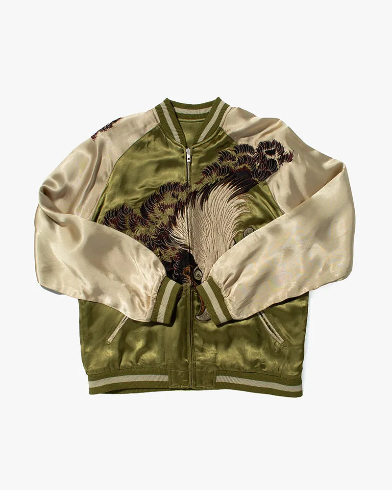 Japanese Repro Souvenir Jacket, Light Green with Eagle