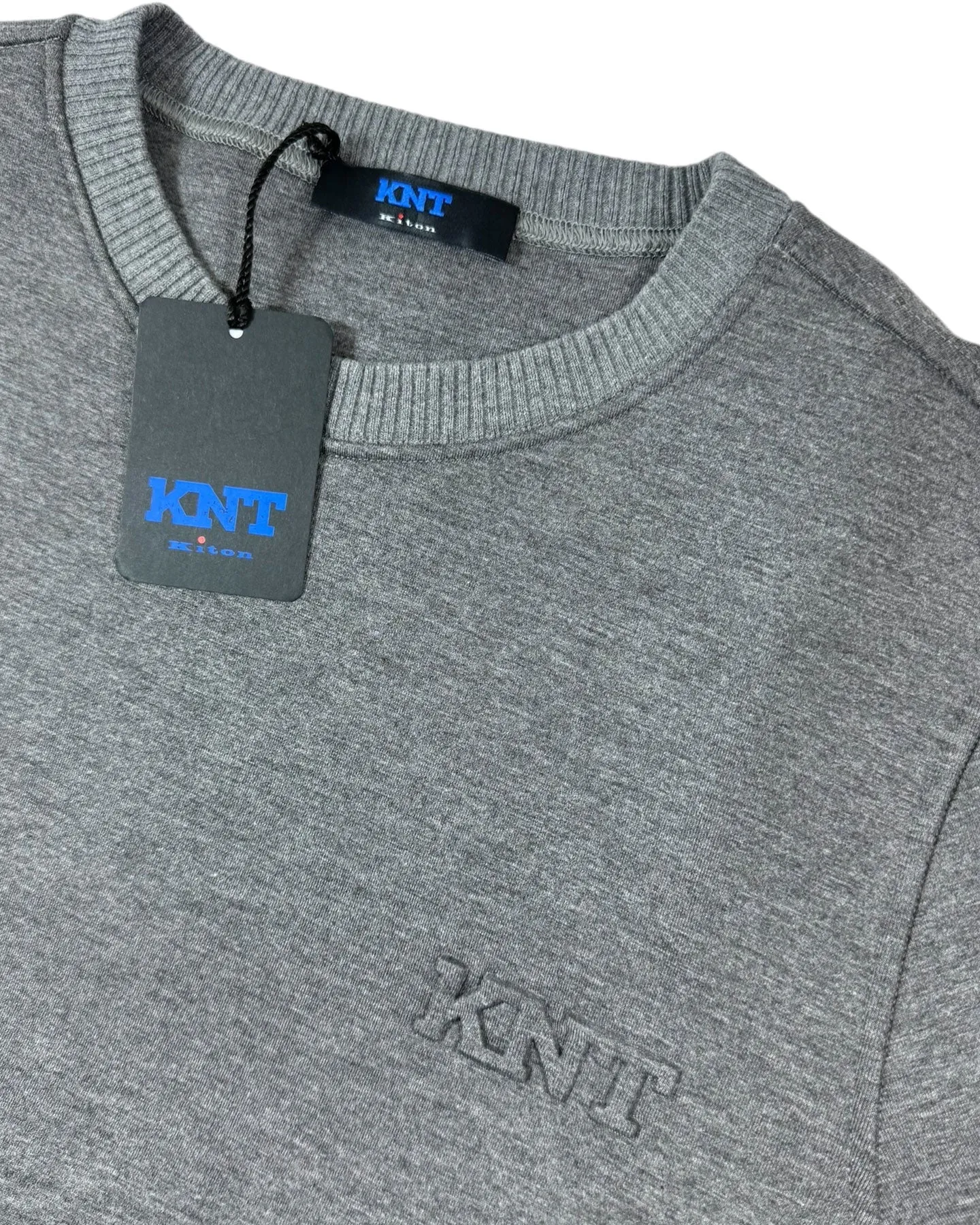 KNT Kiton Sweater Gray Activewear Crew Neck Sweatshirt EU 50/ M