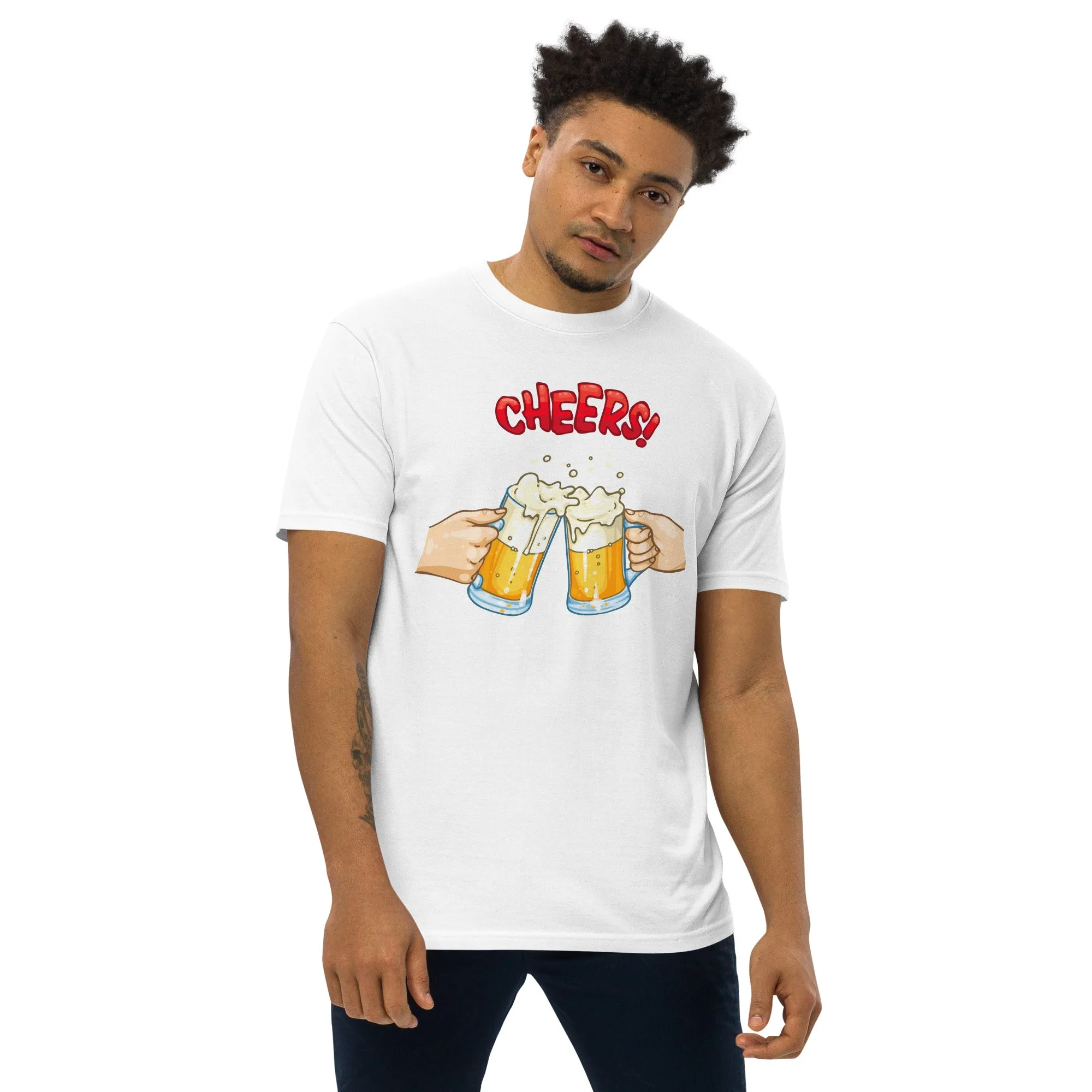 Men’s Two Beers Cheers Concept Graphic Tee