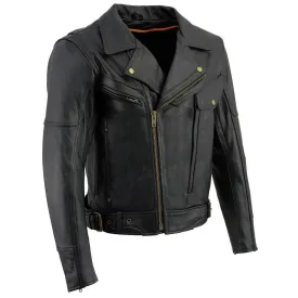 Milwaukee Leather LKM1770 Men's Black Premium Thick Leather Motorcycle