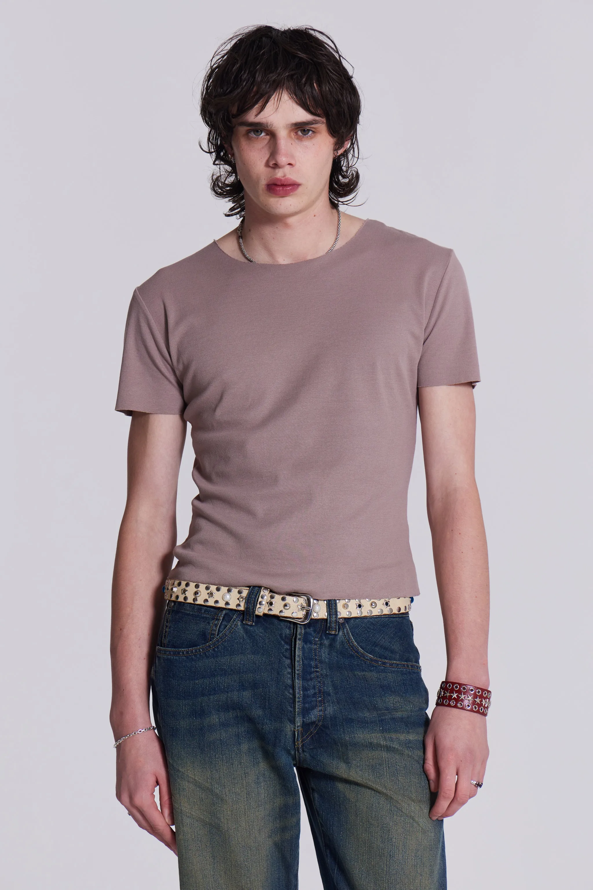 NTRLS Taupe Rib Tee