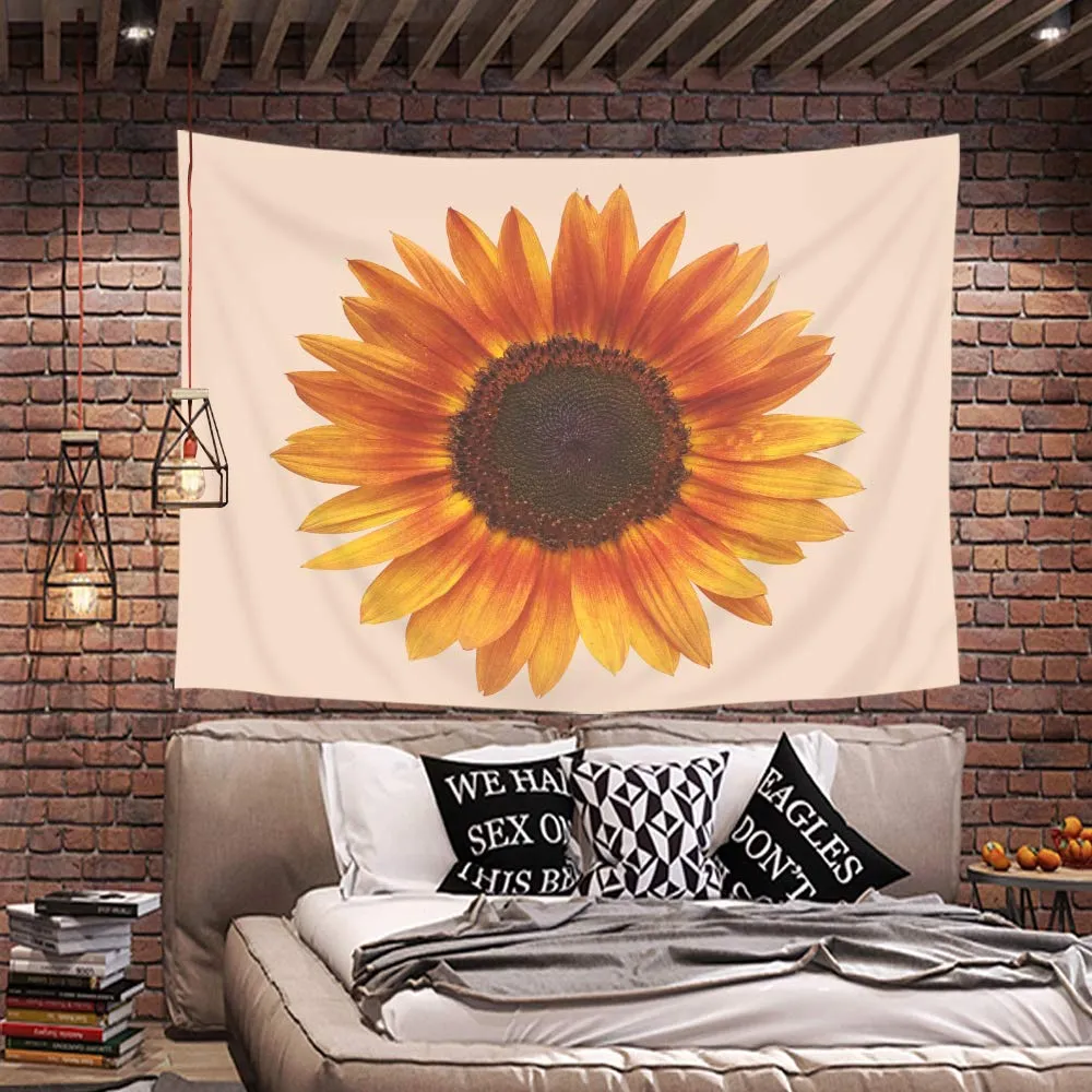 Peach Sunflower Tapestry