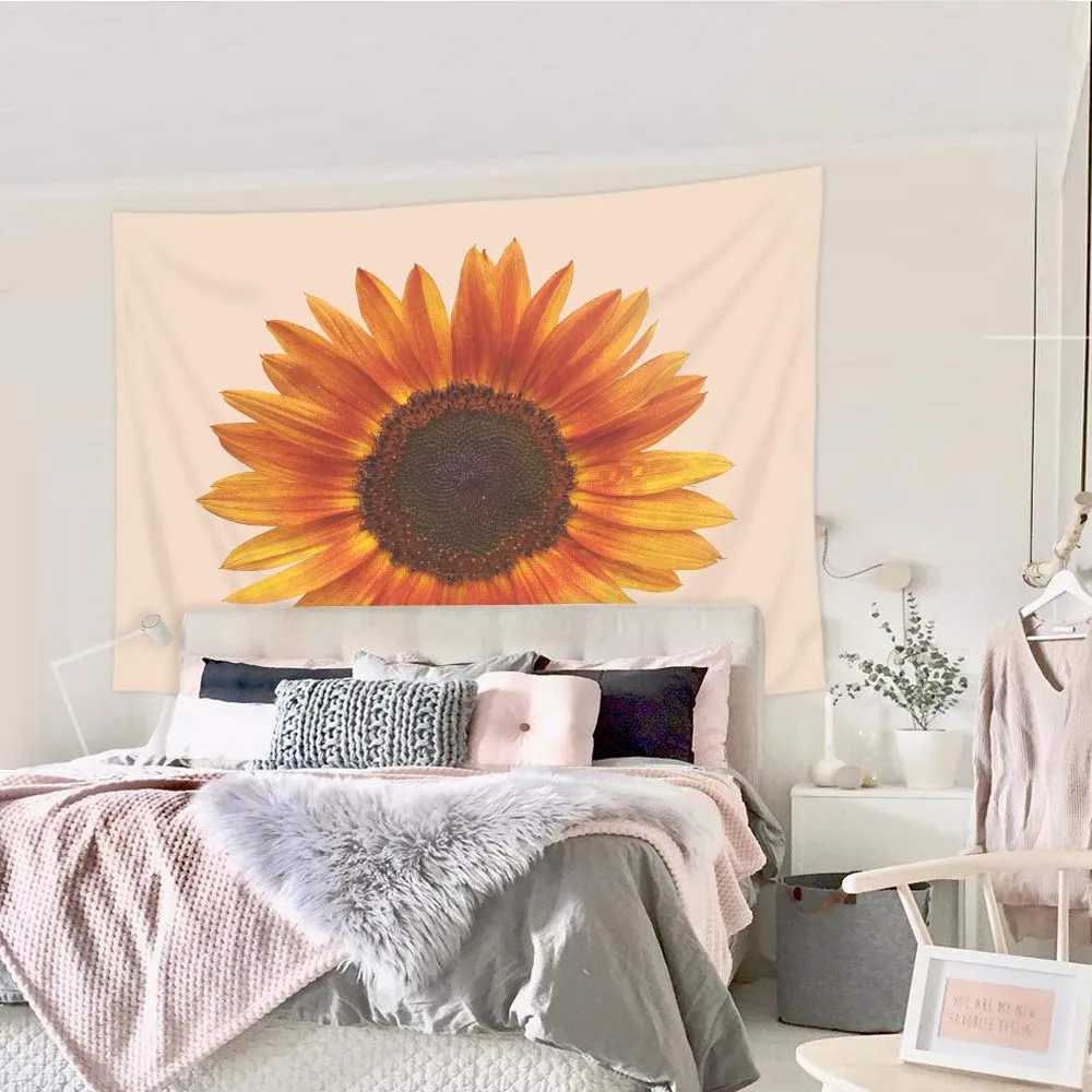 Peach Sunflower Tapestry