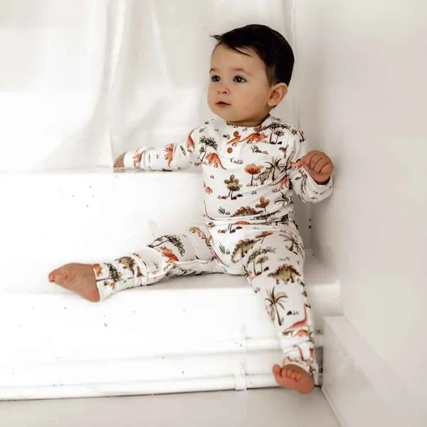 Snuggle Hunny Growsuit - Dino Organic