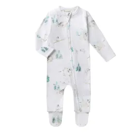 Snuggle Hunny Snuggle Sleepsuit Zip Footie - Arctic Organic