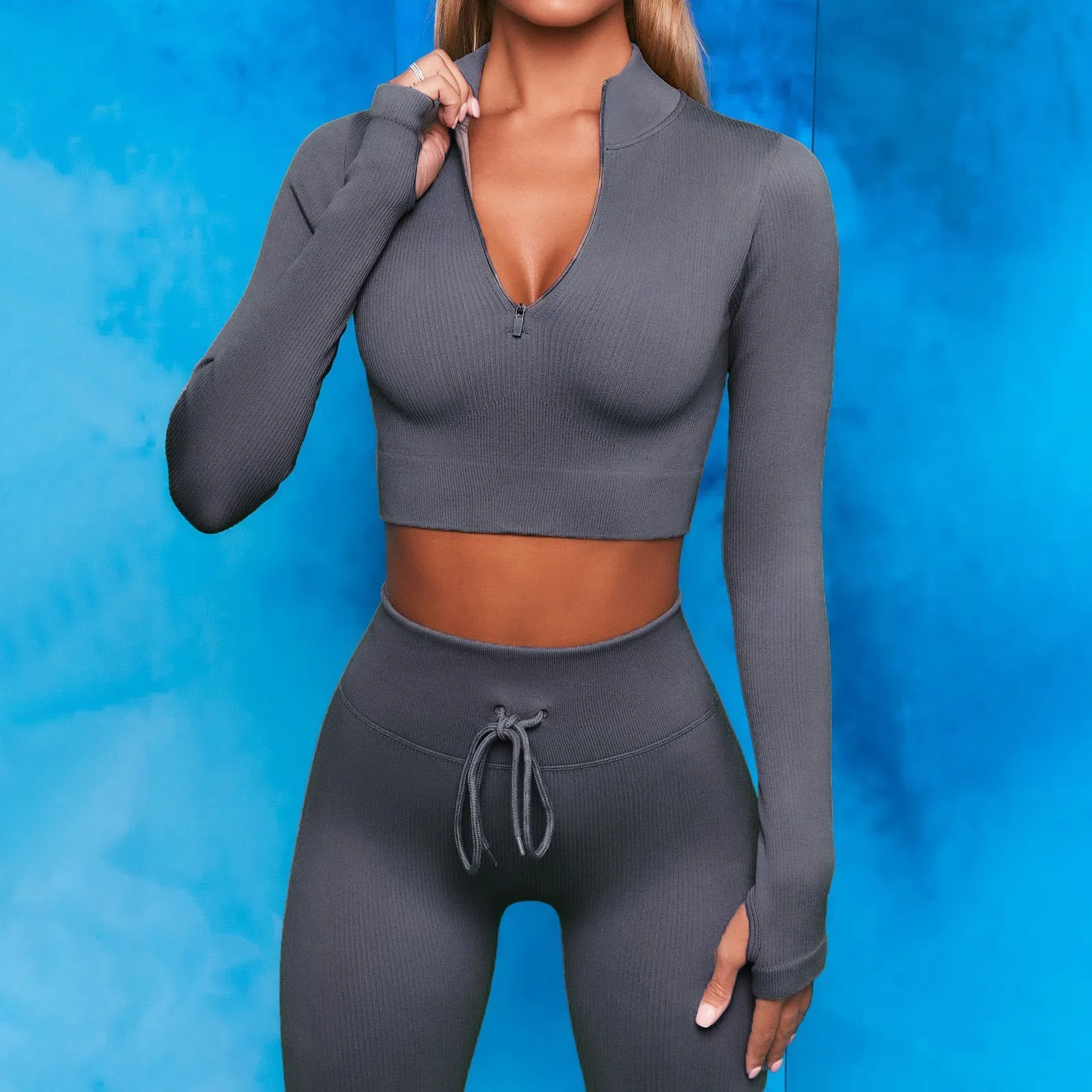 Women's Moisture Wicking Drawstring Activewear Suit